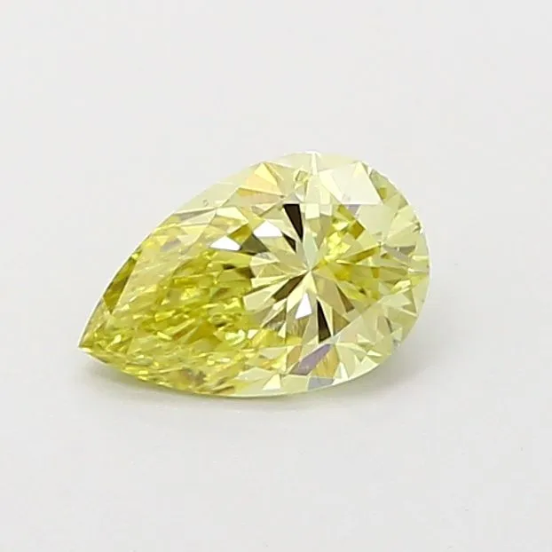 0.62ct PEAR Fancy Yellow VS1 Coloured Lab diamond