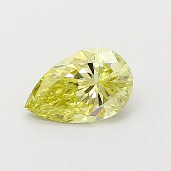 0.62ct PEAR Fancy Yellow VS1 Coloured Lab diamond