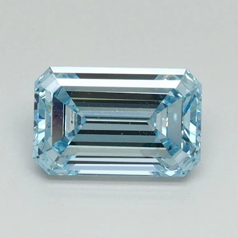 1.06ct EMERALD Fancy Intense Blue VS1 Coloured Lab diamond