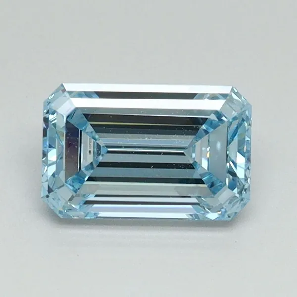 1.06ct EMERALD Fancy Intense Blue VS1 Coloured Lab diamond