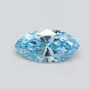 0.72ct MARQUISE Fancy Vivid Blue VS2 Coloured Lab diamond