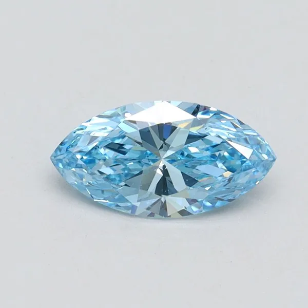 0.72ct MARQUISE Fancy Vivid Blue VS2 Coloured Lab diamond