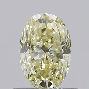 0.51ct OVAL Fancy Light Yellow VVS2 Coloured Lab diamond