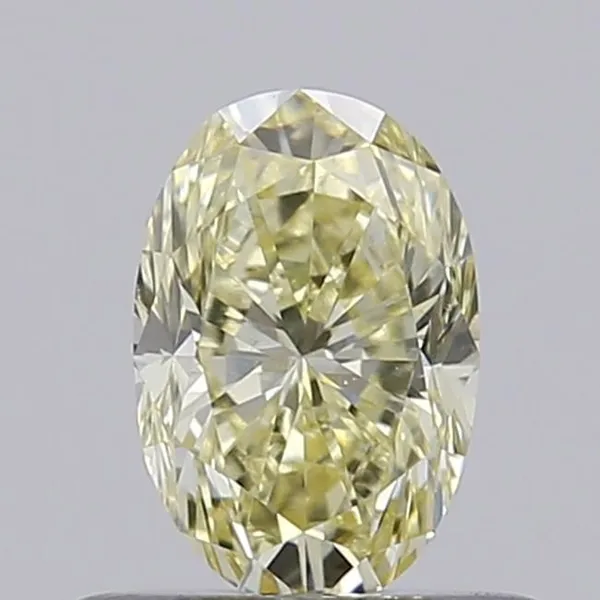 0.51ct OVAL Fancy Light Yellow VVS2 Coloured Lab diamond