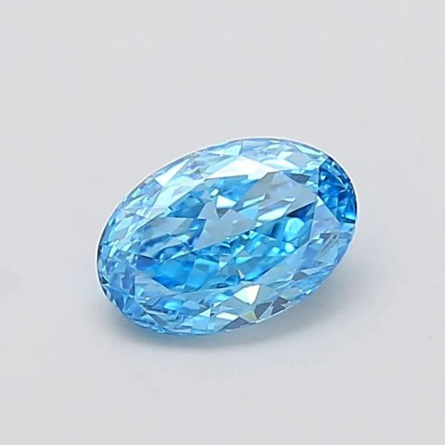 1.01ct OVAL Fancy Vivid Blue VS1 Coloured Lab diamond