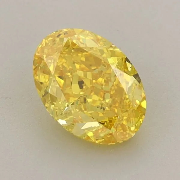 1.04ct OVAL Fancy Vivid Yellow VS1 Coloured Lab diamond