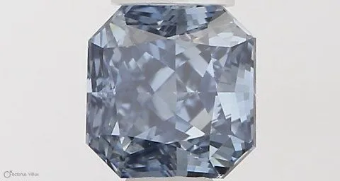 0.45ct RADIANT Fancy Vivid Blue VS1 Coloured Lab diamond