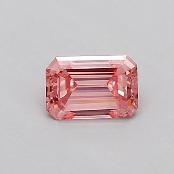 0.32ct EMERALD Fancy Vivid Pink VS1 Coloured Lab diamond
