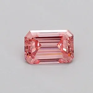 0.32ct EMERALD Fancy Vivid Pink VS1 Coloured Lab diamond