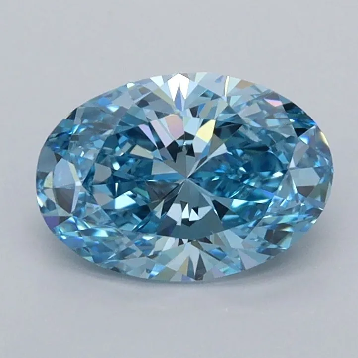 1.05ct OVAL Fancy Vivid Blue VVS1 Coloured Lab diamond