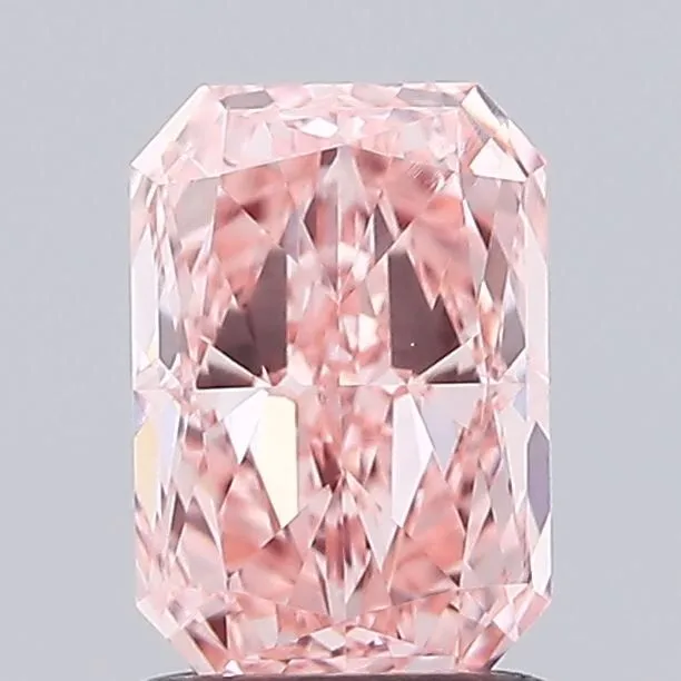 1.02ct RADIANT Fancy Vivid Pink VVS2 Coloured Lab diamond