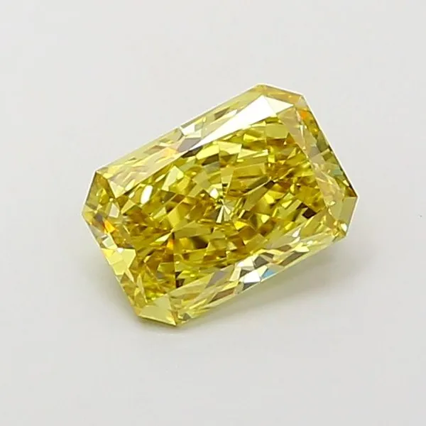 1.06ct RADIANT Fancy Intense Yellow VVS2 Coloured Lab diamond