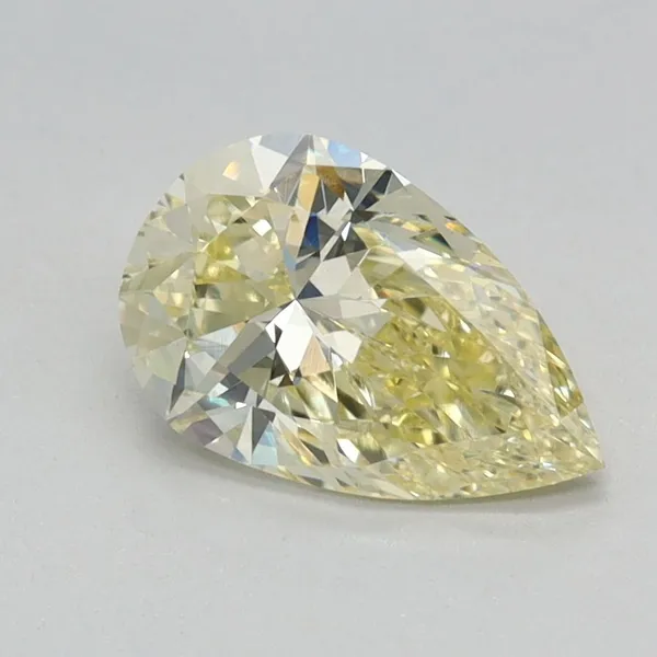 0.87ct PEAR Fancy Yellow VVS2 Coloured Lab diamond