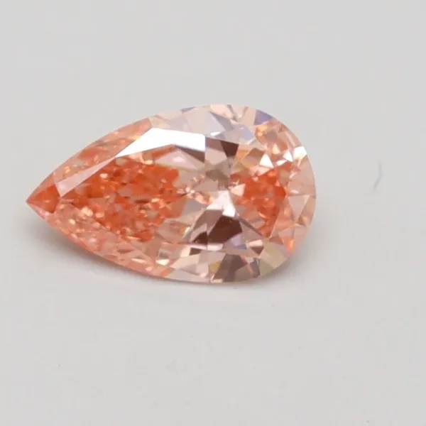 0.5ct PEAR Fancy Intense Pink SI1 Coloured Lab diamond