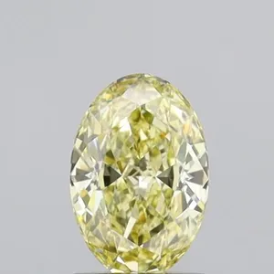 1.07ct OVAL Fancy Yellow VVS2 Coloured Lab diamond