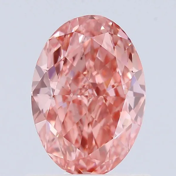 1.01ct OVAL Fancy Vivid Pink VVS2 Coloured Lab diamond