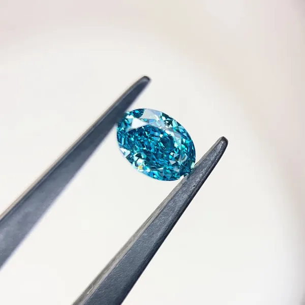 1.04ct OVAL Fancy Vivid Blue VVS2 Coloured Lab diamond