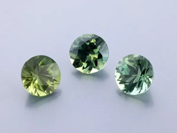 0.58ct Green Sapphire, Round cut gemstone