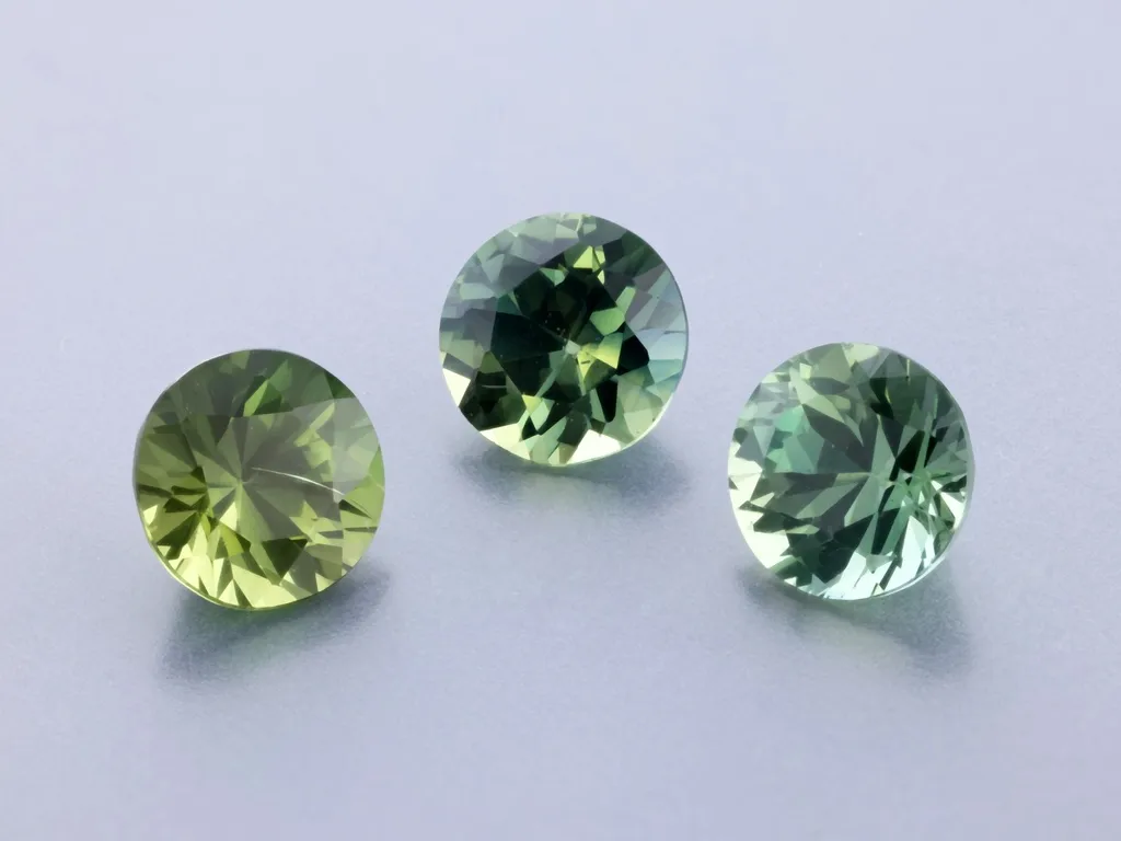 0.58ct Green Sapphire, Round gemstone
