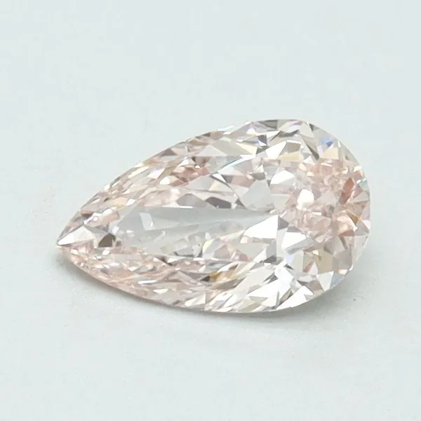 0.5ct PEAR Fancy Light Pink VS2 Coloured Lab diamond