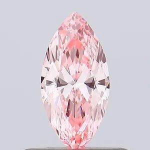 0.32ct MARQUISE Fancy Vivid Pink VS2 Coloured Lab diamond