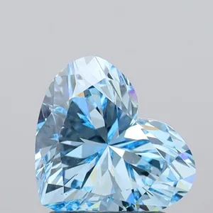 1.56ct HEART Fancy Vivid Blue VS1 Coloured Lab diamond