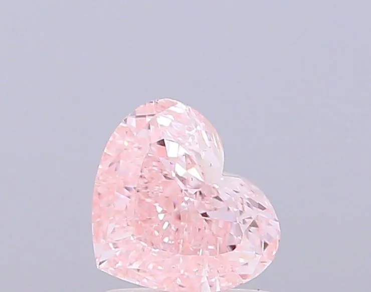1.01ct HEART Fancy Intense Pink VS1 Coloured Lab diamond
