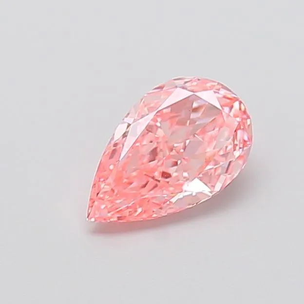 0.92ct PEAR Fancy Vivid Pink VS1 Coloured Lab diamond