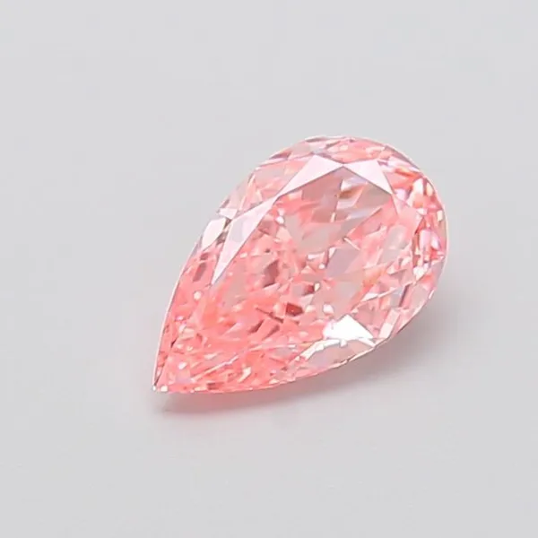 0.92ct PEAR Fancy Vivid Pink VS1 Coloured Lab diamond