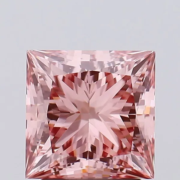 2.04ct PRINCESS Fancy Vivid Pink VS1 Coloured Lab diamond