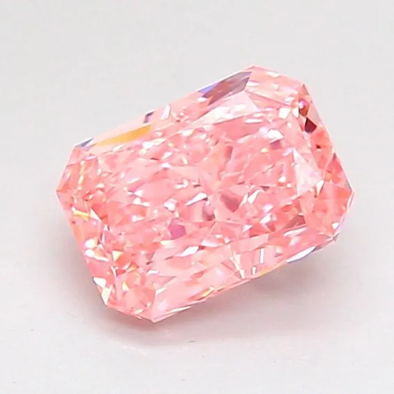 1.04ct RADIANT Fancy Vivid Pink VS1 Coloured Lab diamond