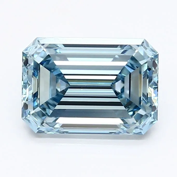 1.79ct EMERALD Fancy Intense Blue VS1 Coloured Lab diamond
