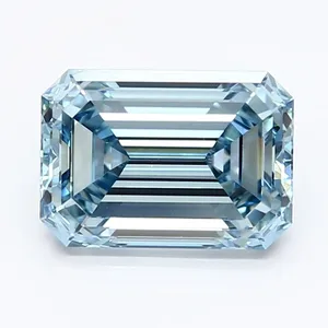 1.79ct EMERALD Fancy Intense Blue VS1 Coloured Lab diamond