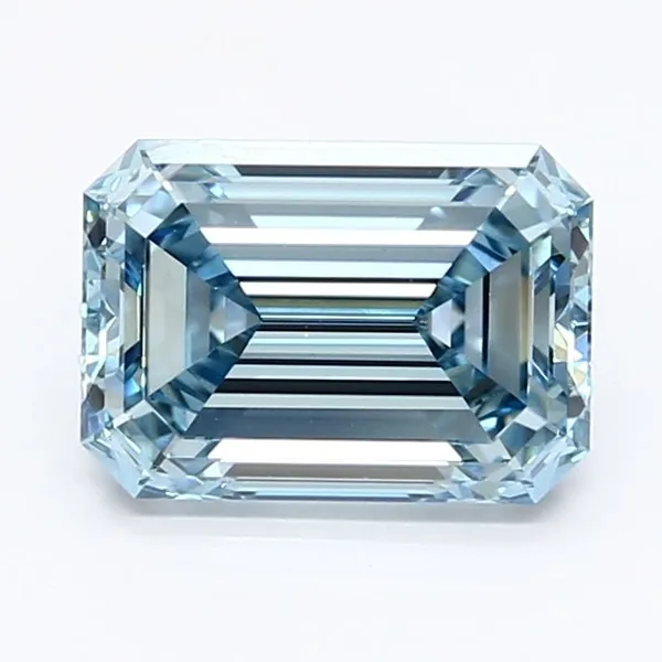 1.79ct EMERALD Fancy Intense Blue VS1 Coloured Lab diamond
