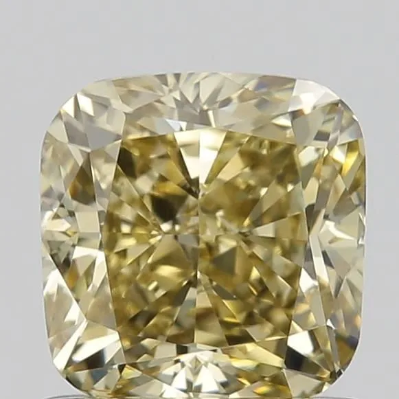 0.95ct CUSHION Fancy Yellow VVS2 Coloured Lab diamond