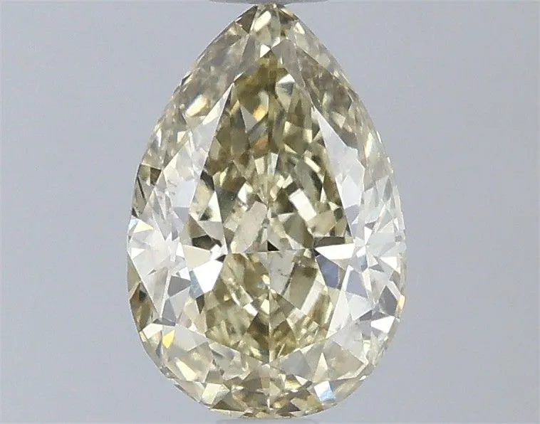 0.86ct PEAR Fancy Light Yellow VS1 Coloured Lab diamond