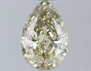 0.86ct PEAR Fancy Light Yellow VS1 Coloured Lab diamond