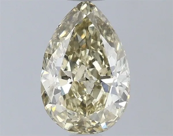 0.86ct PEAR Fancy Light Yellow VS1 Coloured Lab diamond