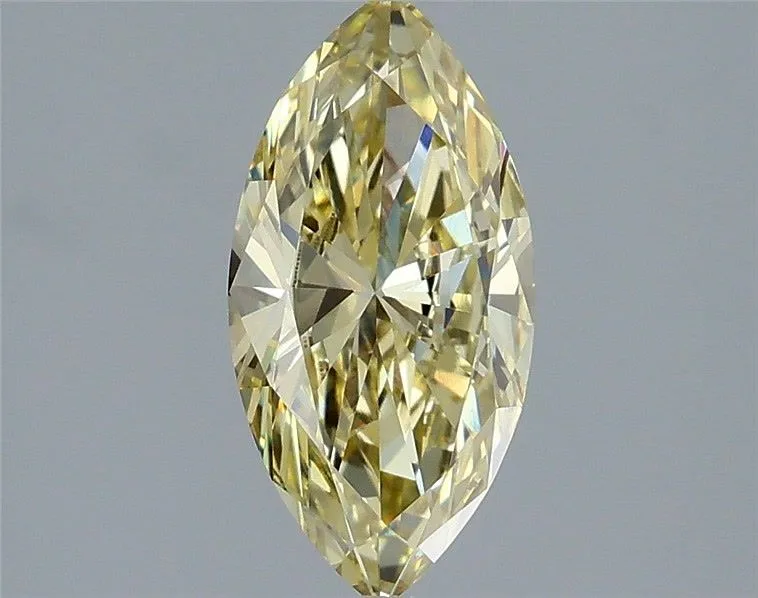1.22ct MARQUISE Fancy Intense Yellow VVS2 Coloured Lab diamond