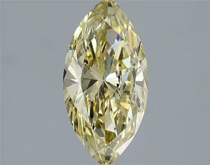 1.22ct MARQUISE Fancy Intense Yellow VVS2 Coloured Lab diamond