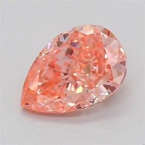 0.5ct PEAR Fancy Vivid Pink VS2 Coloured Lab diamond