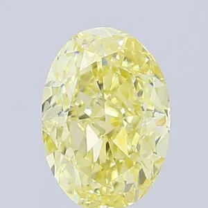0.88ct OVAL Fancy Light Yellow VS1 Coloured Lab diamond