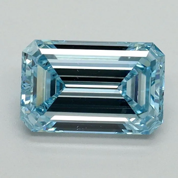 1.09ct EMERALD Fancy Intense Blue VS1 Coloured Lab diamond