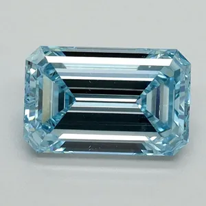 1.09ct EMERALD Fancy Intense Blue VS1 Coloured Lab diamond