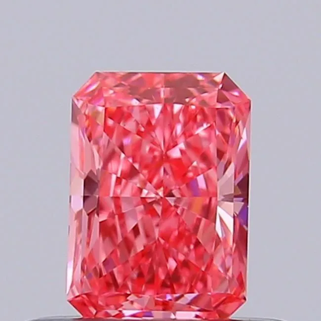 0.37ct RADIANT Fancy Vivid Pink VS1 Coloured Lab diamond