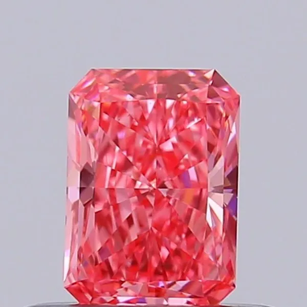0.37ct RADIANT Fancy Vivid Pink VS1 Coloured Lab diamond
