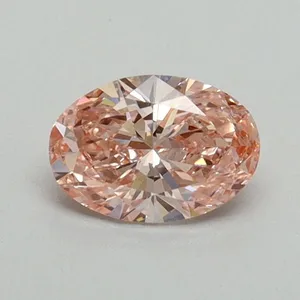 0.55ct OVAL Fancy Vivid Pink VS2 Coloured Lab diamond