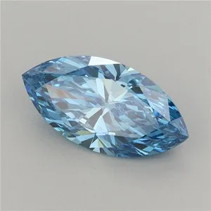 2.35ct MARQUISE Fancy Vivid Blue VS1 Coloured Lab diamond