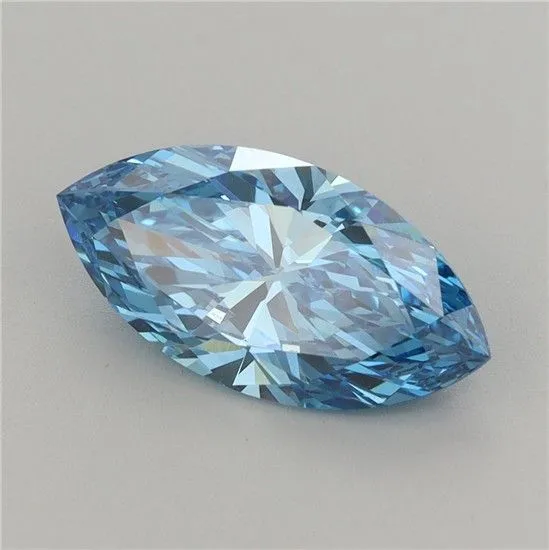 2.35ct MARQUISE Fancy Vivid Blue VS1 Coloured Lab diamond