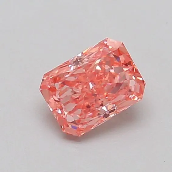 0.54ct RADIANT Fancy Vivid Pink VS1 Coloured Lab diamond